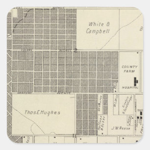 Fresno County, California 18 Square Sticker