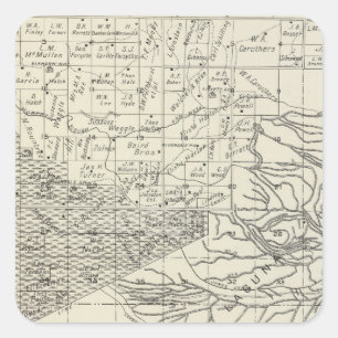 Fresno County, California 19 Square Sticker