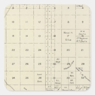 Fresno County, California 20 Square Sticker