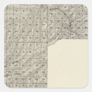 Fresno County, California 21 Square Sticker