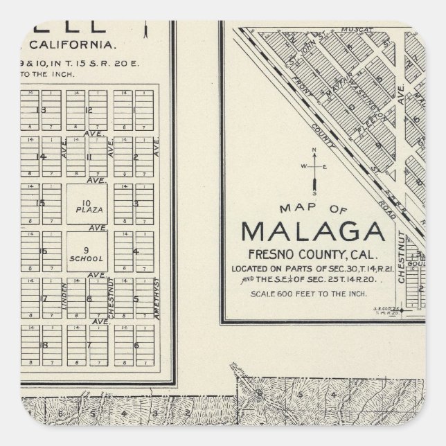 Fresno County, California 22 Square Sticker (Front)