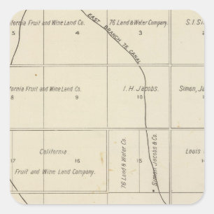 Fresno County, California 23 Square Sticker