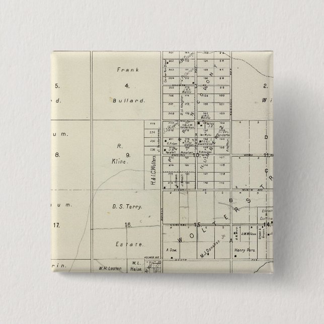 Fresno County, California 24 15 Cm Square Badge (Front)