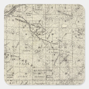 Fresno County, California 26 Square Sticker