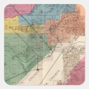 Fresno County, California 31 Square Sticker