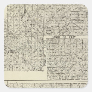 Fresno County, California 32 Square Sticker