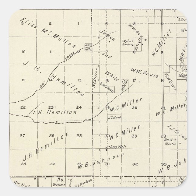 Fresno County, California 3 Square Sticker (Front)