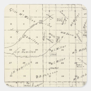 Fresno County, California 3 Square Sticker