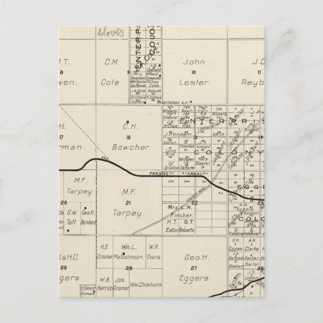 Fresno County, California 4 Postcard (Front)