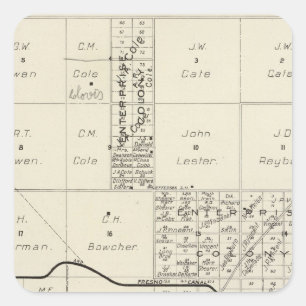 Fresno County, California 4 Square Sticker