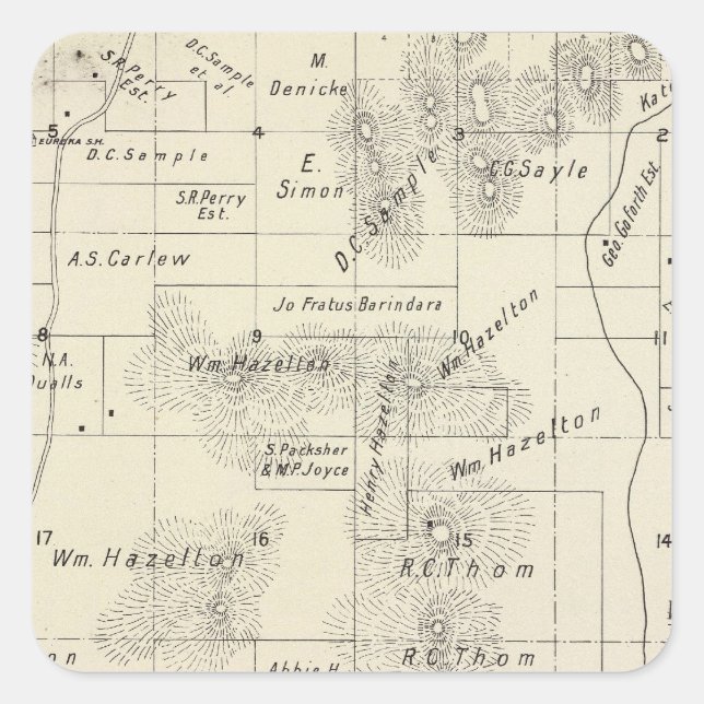 Fresno County, California 5 Square Sticker (Front)