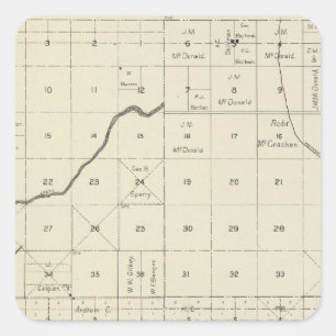 Fresno County, California 5 Square Sticker