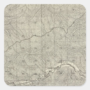 Fresno County, California 8 Square Sticker