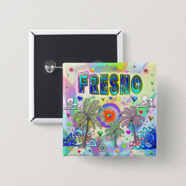 Fresno Deep Dream Button (Front & Back)