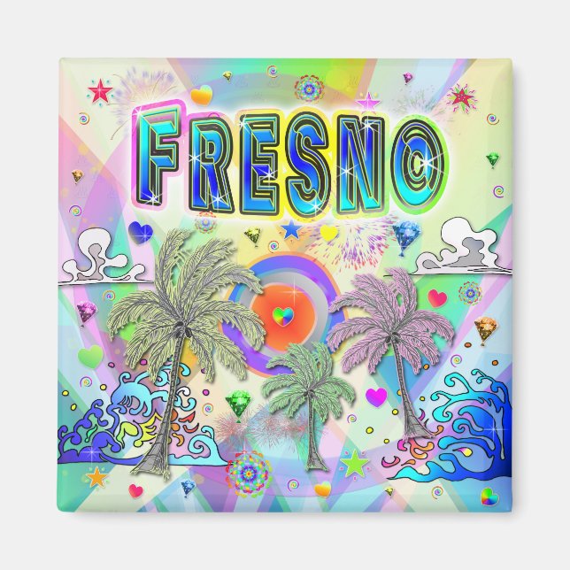 Fresno Deep Dream Magnet (Front)