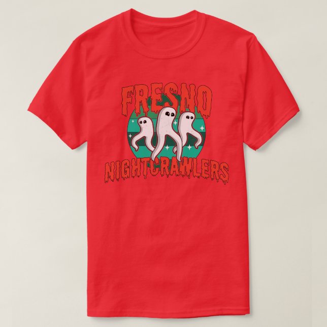 Fresno Nightcrawlers Haunted Walking Pants Retro C T-Shirt (Design Front)