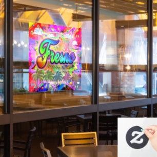 Fresno Vista Express Window Cling