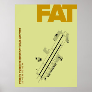 Fresno Yellowstone Airport (FAT) Poster