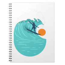 fRetro Vintage Surfer Beach