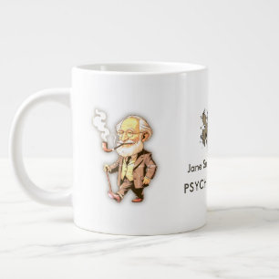 Freud Caricature for Psychologists & Mental Health Large Coffee Mug