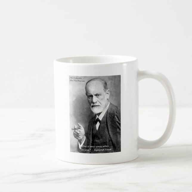Freud Crazy Lovers Love Quote Gifts Cards Etc Coffee Mug (Right)