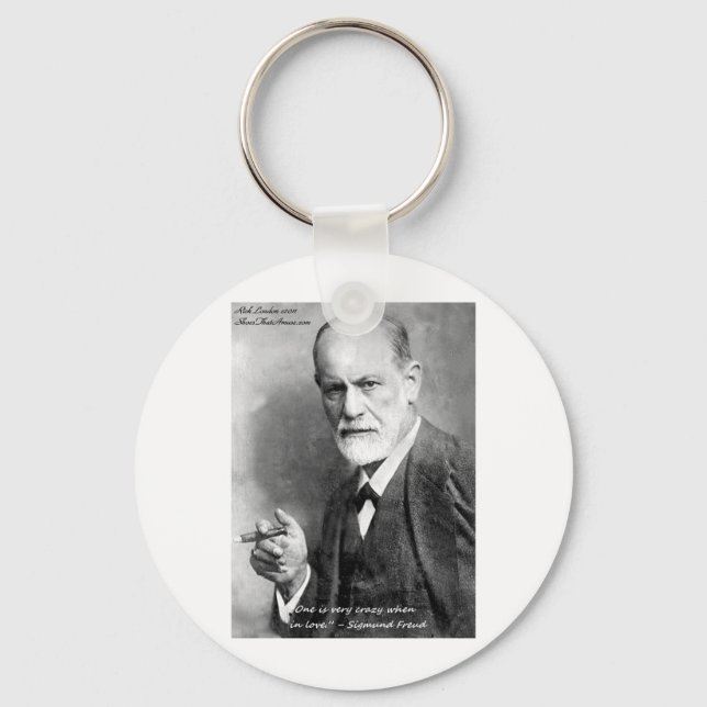 Freud Crazy Lovers Love Quote Gifts Cards Etc Key Ring (Front)