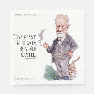 Freud & Quote About Cats Paper Napkin