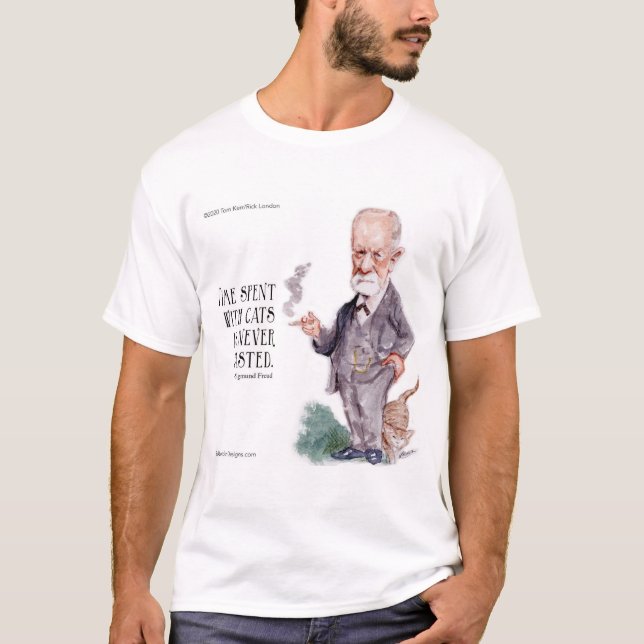 Freud & Quote About Cats T-Shirt (Front)