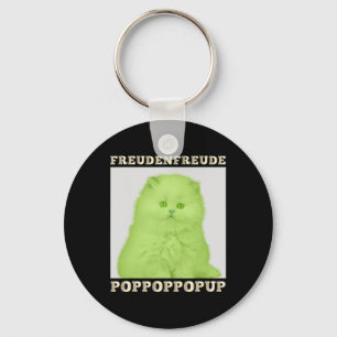 Freudenfreude Poppoppop Up Feline Lover Cat  Key Ring