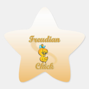 Freudian Chick Star Sticker
