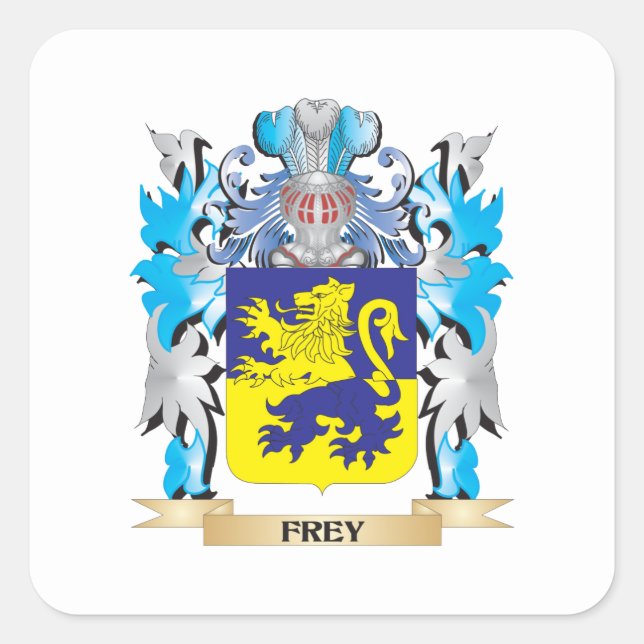 Frey Coat of Arms - Family Crest Square Sticker (Front)