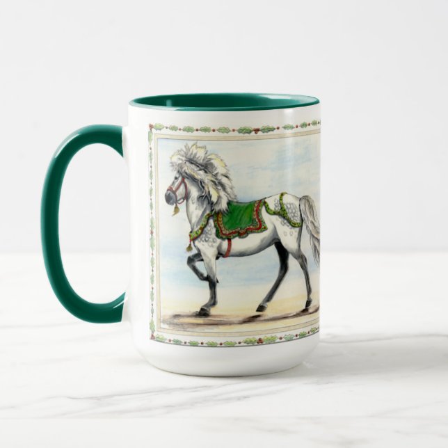 Frey Jol Icelandic Horse Christmas Mug (Left)