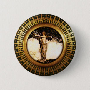 Freya Gold 6 Cm Round Badge