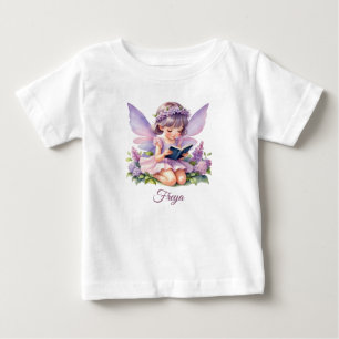 Freya Lilac Fairy Personalised Baby T-Shirt