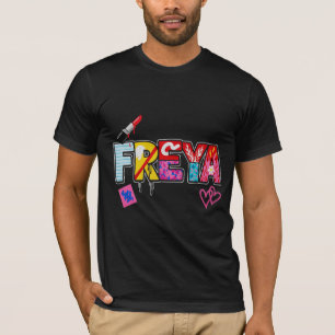 Freya Name Custom Graffiti Art T-Shirt