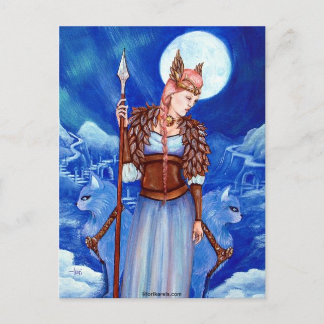 Freya Norse Goddess Postcard (Front)
