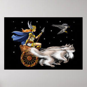 Freya Norse Mythology Goddess Poster