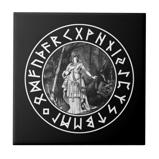 Freya Shield Ceramic Tile (Front)