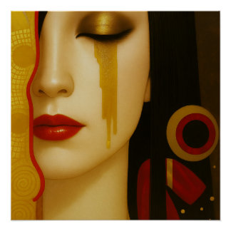 Freya's golden tears with dark hair poster