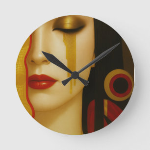 Freya's golden tears with dark hair round clock