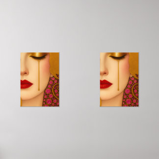 Freya's heartache golden tears in pink motif