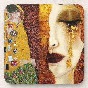 freyas-tears-the-kiss-portraits-by-gustav-klimt coaster