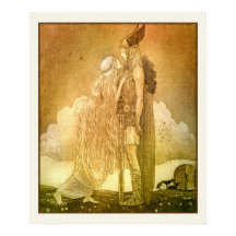 Freyja and Svipdag by John Bauer 1911 Scandinavian