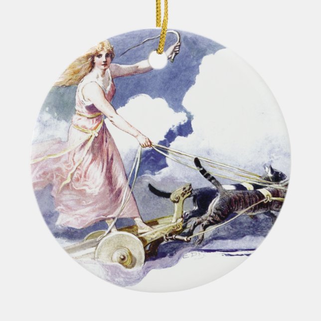 Freyja Ceramic Tree Decoration (Front)