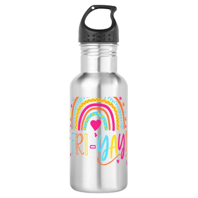 Fri-Yay  Funny Teacher Tees 710 Ml Water Bottle (Front)