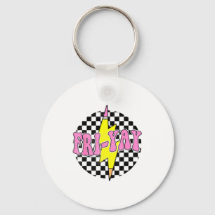 Fri-yay Happy Friday Funny Weekend Teacher Back To Key Ring