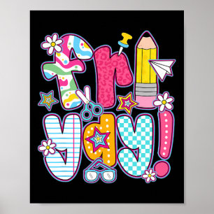 Fri-yay Happy Friday Weekend Teacher Student Back  Poster