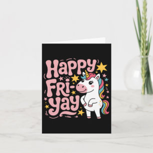 Fri-yay Teacher Fry Yay Friday Weekend Happy Fri-y Card