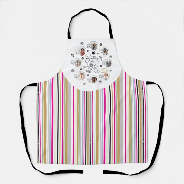 `FriBirthday Photo Collage Apron (Front)