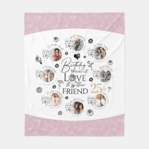 `FriBirthday Photo Collage Fleece Blanket
